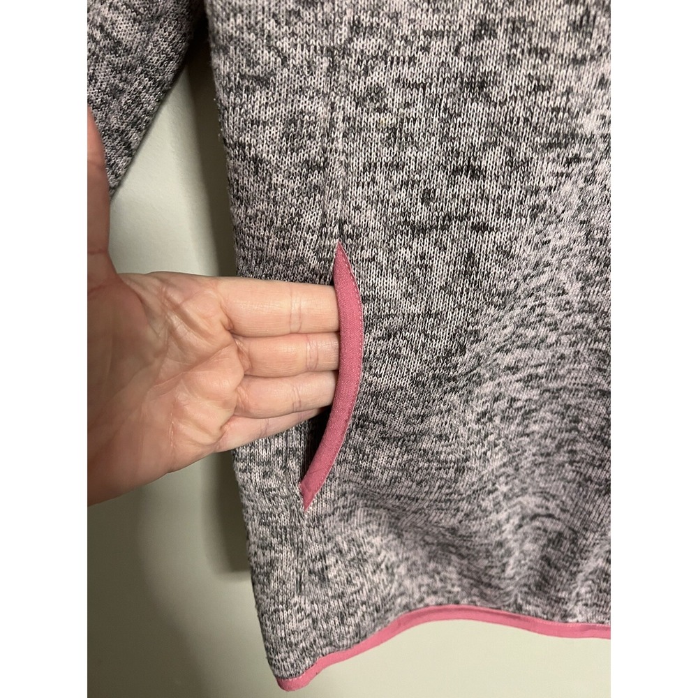 Simply Southern Womens Gray Pink Marled Quarter Snap Pullover Fleece Sweater‎ PM - Picture 5 of 15